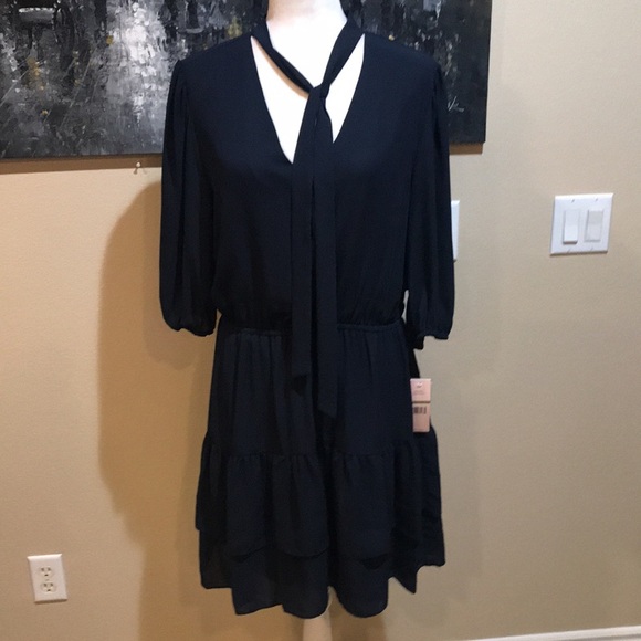 Nanette Lepore Navy Blue 3/4 Sleeve Size 12 Elastic Waist Lining - Picture 1 of 11
